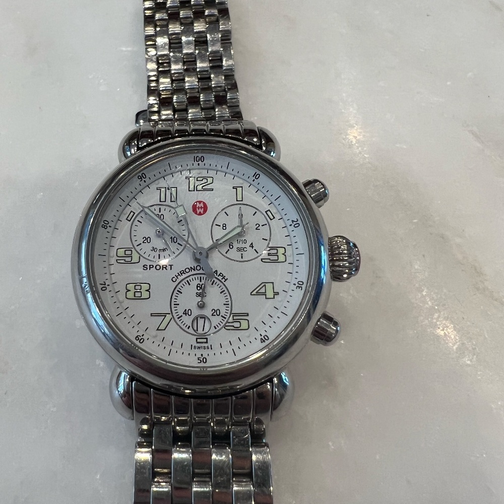 Michele Silver Chronograph Watch - Picture 2 of 4